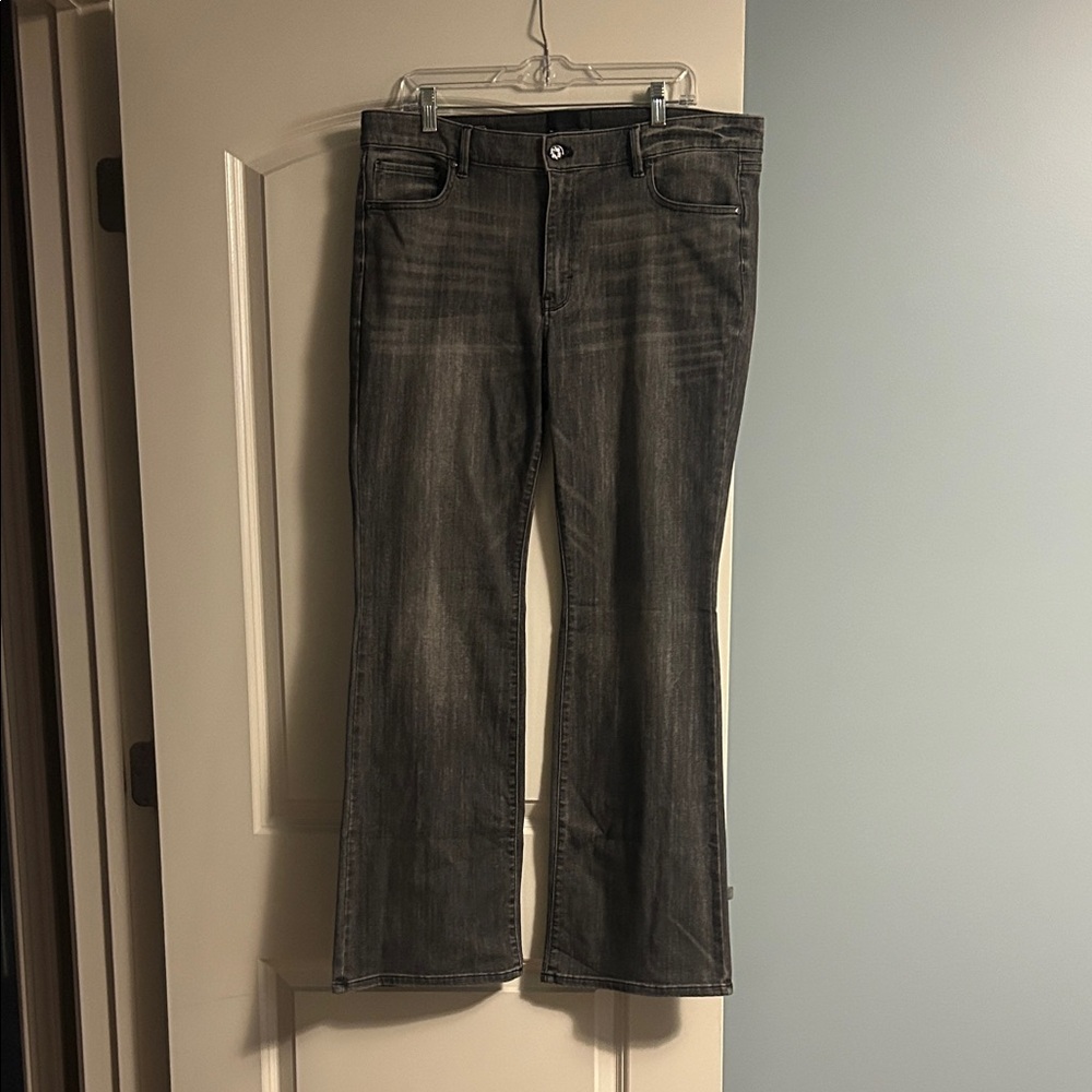 White House Black Market Mid Rise Bootcut Charcoal Jeans